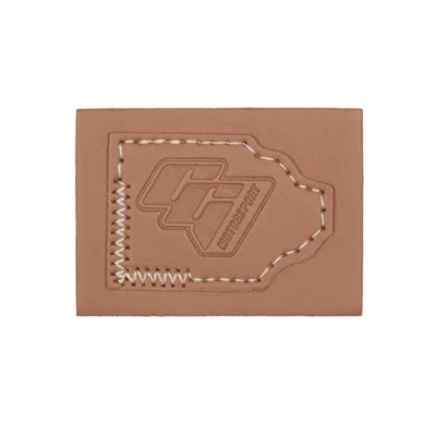 Hot Selling Denim Leather Patch Labels PU Faux Leather Custom Logo Embossed Leather Labels