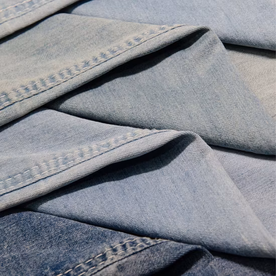 Zz1374 Shirting Fabric Slubbly Look Cotton Lyocell Denim Fabric