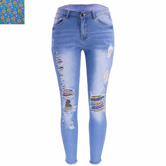 Womens Ripped Denim with Low